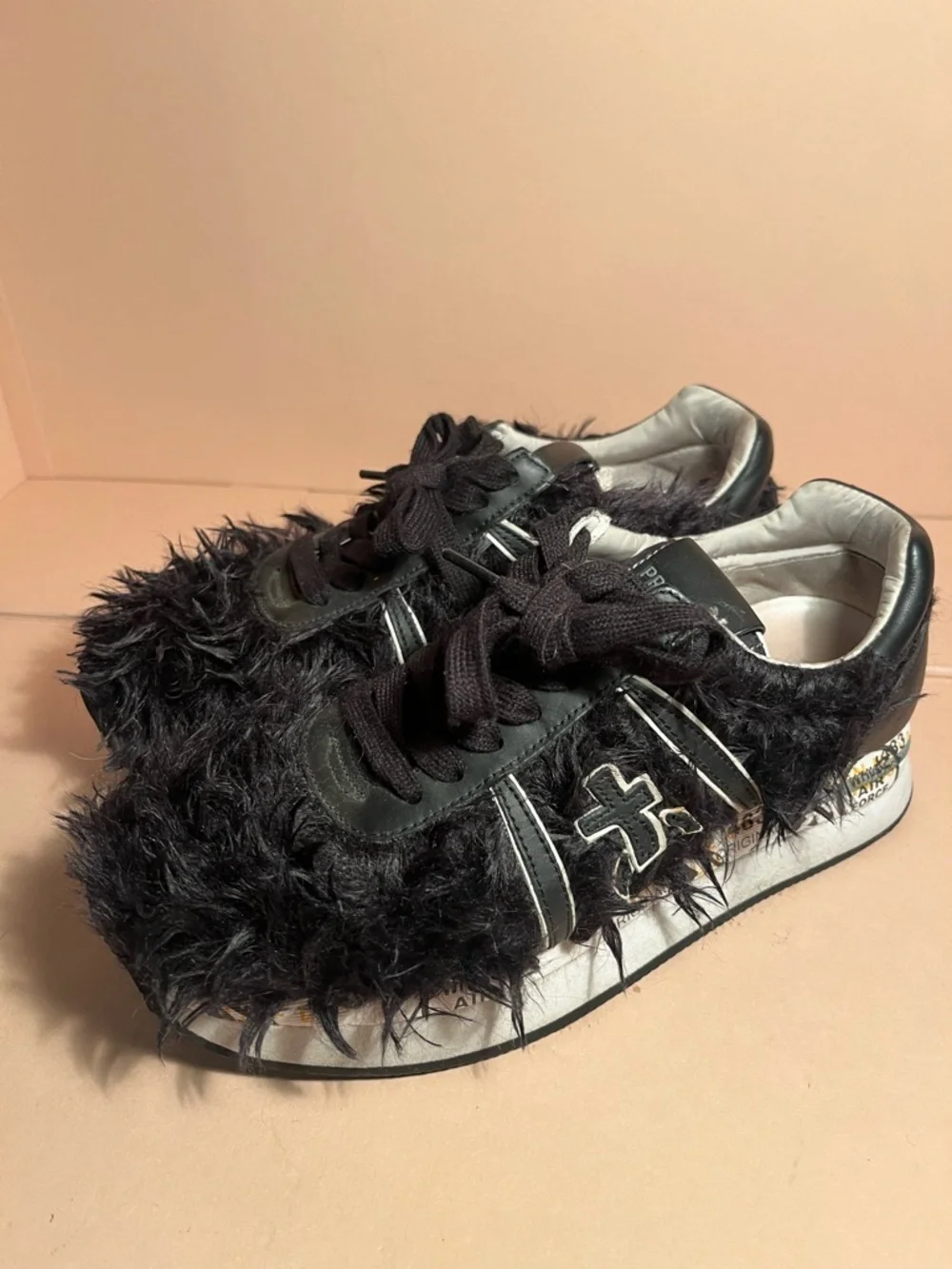 PREMIATA women’s Furry Sneakers size 37 - Luxury Brand